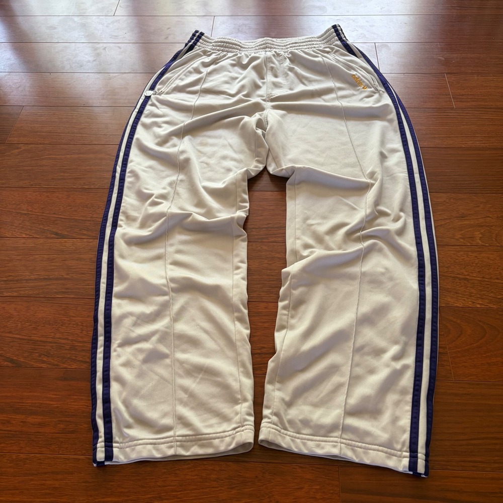 Adidas Originals Vintage Y2K Track Pants White Purple Stripe P50760 Mens Large